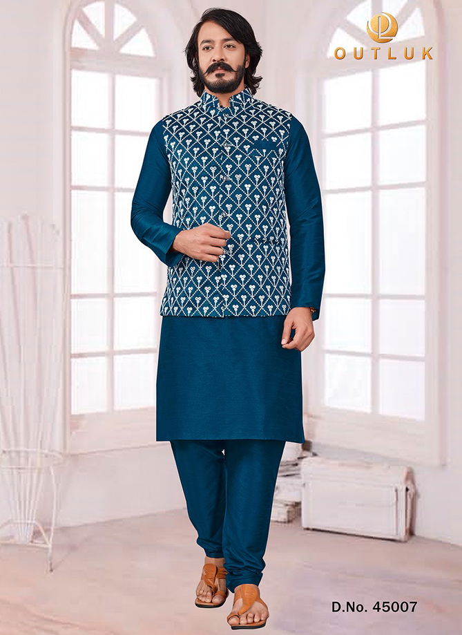 Outluk Vol 45 Party Wear Wholesale Kurta Pajama With Jacket